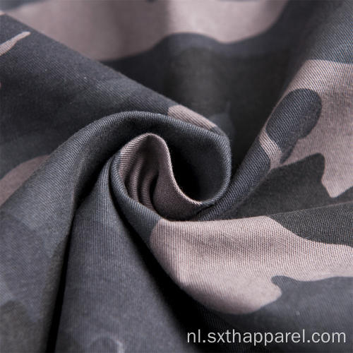 Herenjack met lange mouwen en camouflageprint